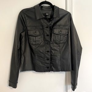 Kut From The Kloth Coated Kara Jacket - black - size L - NWT